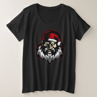 Merry Christmas Angry Santa Plus Size T-Shirt