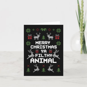 Merry Christmas Animal Filthy Ya  Card
