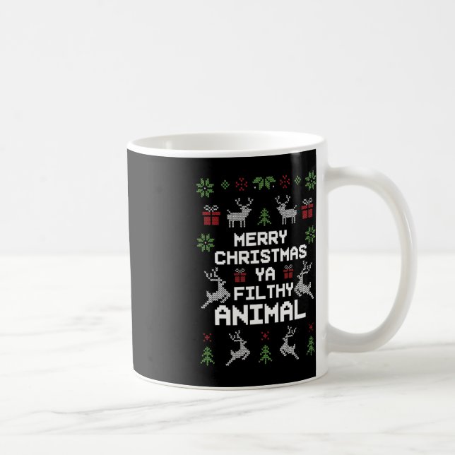 Merry Christmas Animal Filthy Ya  Coffee Mug (Right)