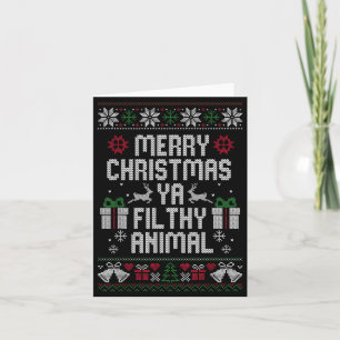 Merry Christmas Animal Filthy Ya Xmas Family Pajam Card