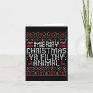 Merry Christmas Animal Filthy Ya Xmas Family Pajam Card