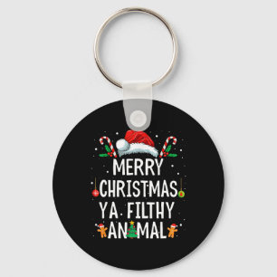 Merry Christmas Animal Filthy Ya Xmas Family Pajam Key Ring