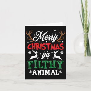 Merry Christmas Animal Filthy Ya Xmas Pajama Card