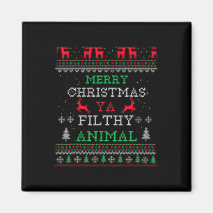 Merry Christmas Animal Filthy Ya Xmas Pajama Famil Magnet