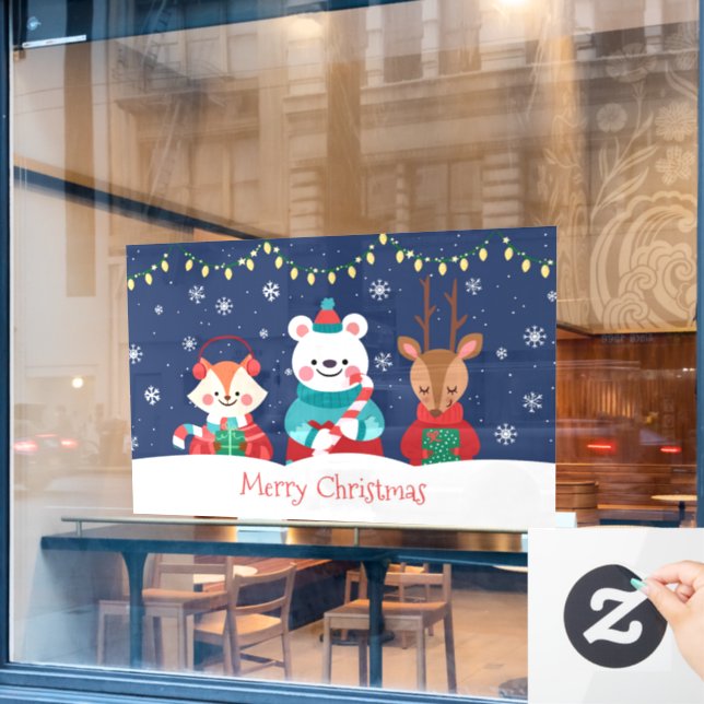 Merry Christmas Animals (Cafe Window)