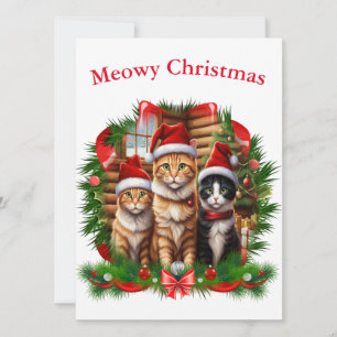 Merry Christmas Animals Holiday Card