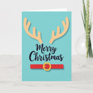 Merry Christmas Antlers Card