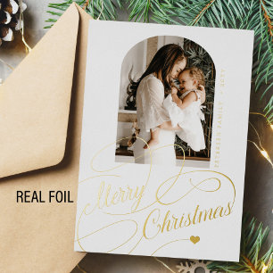 Merry Christmas arch photo real gold