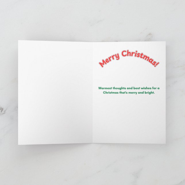 Merry Christmas - Arctic Fox Gift Card (Inside)