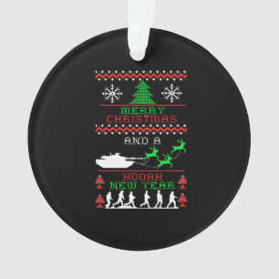 Merry Christmas Army New Year Ornament