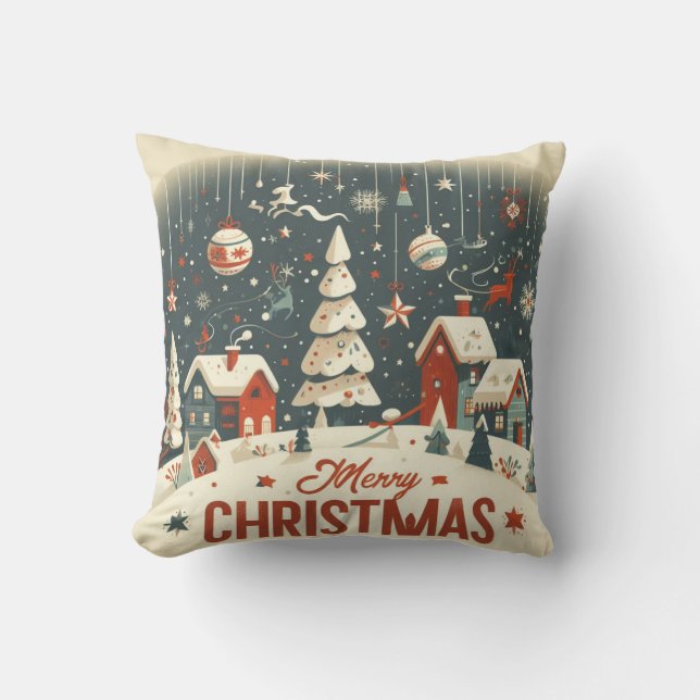 Merry Christmas art Cushion (Front)