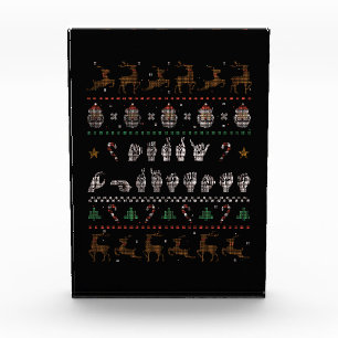 Merry Christmas - ASL American Sign Language II Photo Block