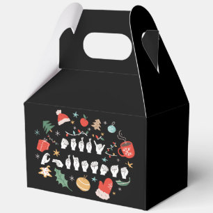 Merry Christmas - ASL American Sign Language III Favour Box