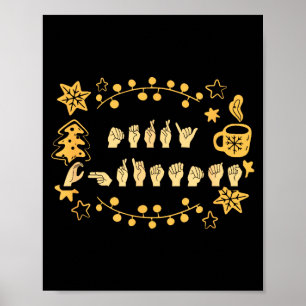 Merry Christmas Asl Sign Language Deaf Sped Women 