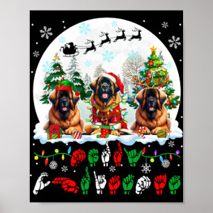 Merry Christmas Asl Sign Language Three Santa Leon