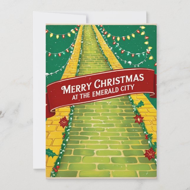 Merry Christmas at the Emerald City  Invitation (Front)