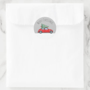 Merry Christmas Aufkleber Classic Round Sticker