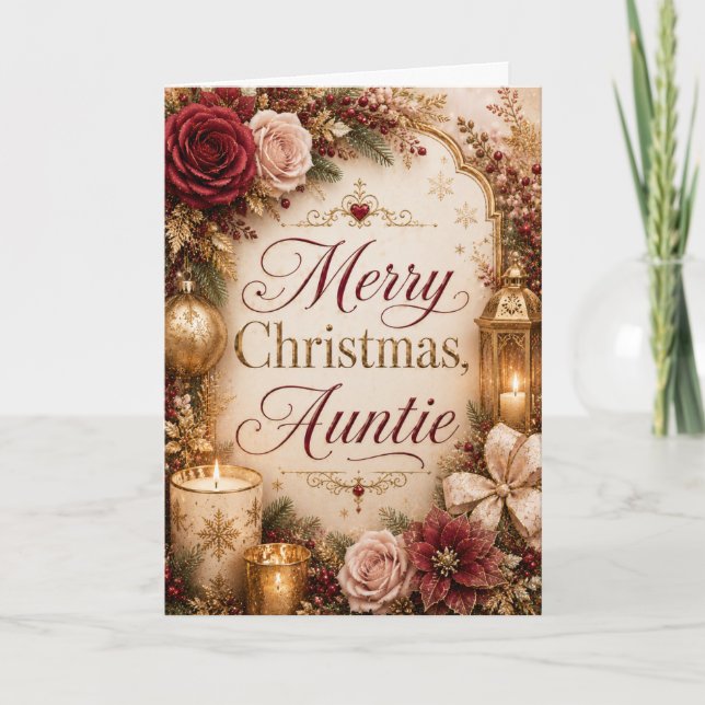 Merry Christmas Auntie Card (Front)