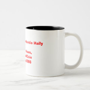 Merry Christmas Auntie HailyHugs and Kisses,Kay... Two-Tone Coffee Mug