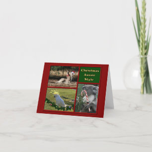 Merry Christmas Aussie Animals Holiday Card