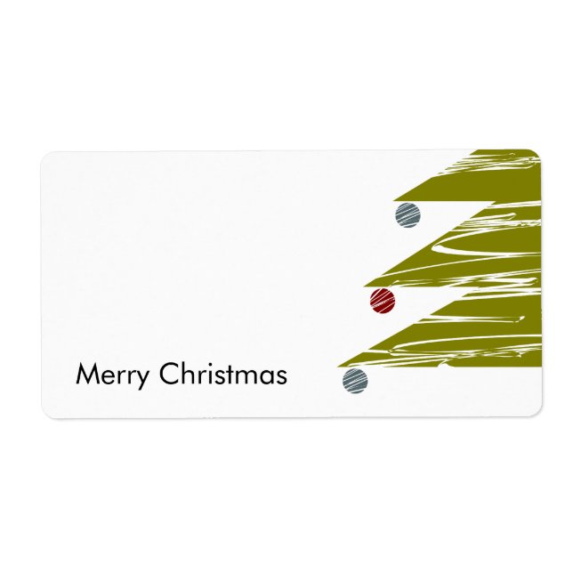Merry Christmas Avery Label (Front)