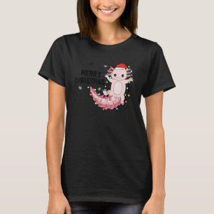 Merry Christmas Axolotl Xmas Lights Salamander T-Shirt