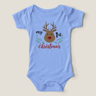 Merry Christmas Baby 1st” T-Shirt.
