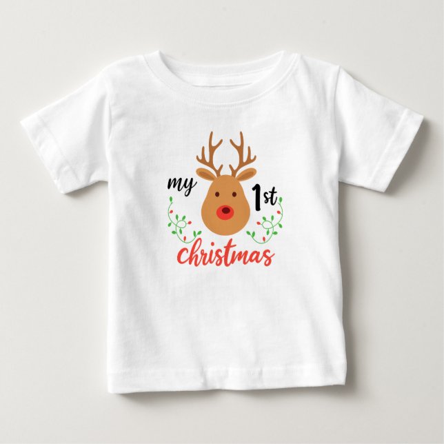 MERRY CHRISTMAS BABY 1ST TSHIRT (Front)
