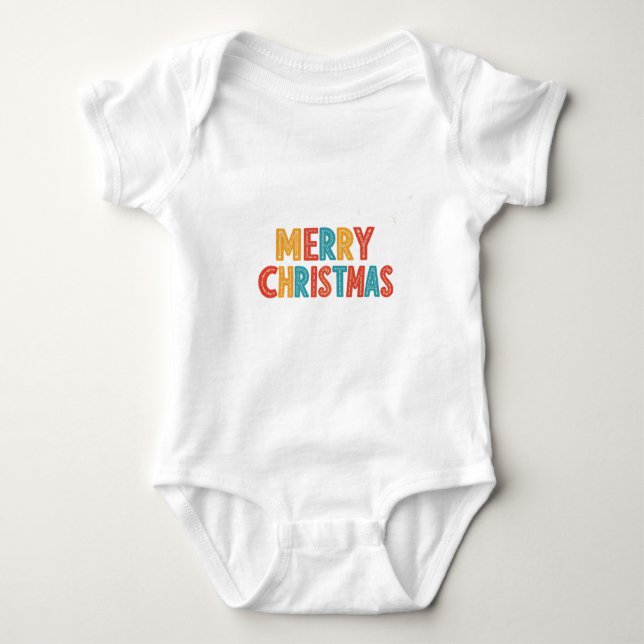 Merry Christmas Baby Bodysuit (Front)