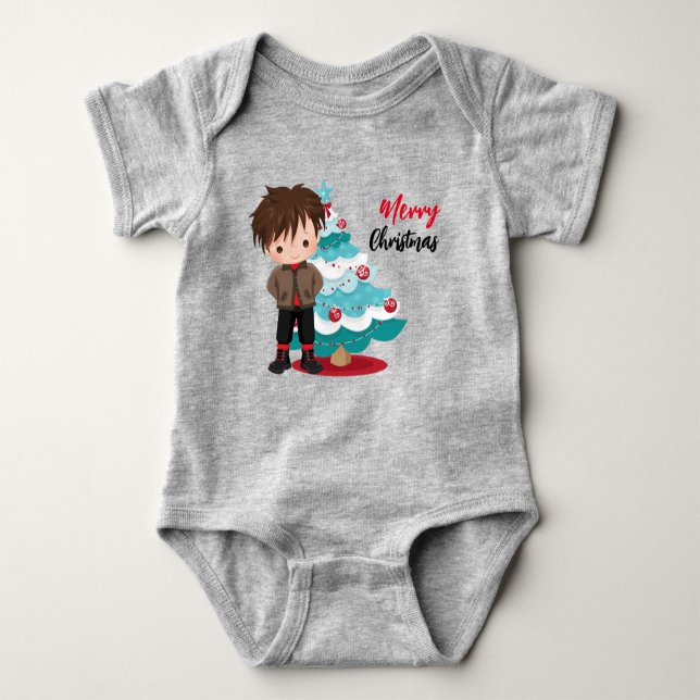 Merry Christmas  Baby Bodysuit (Front)