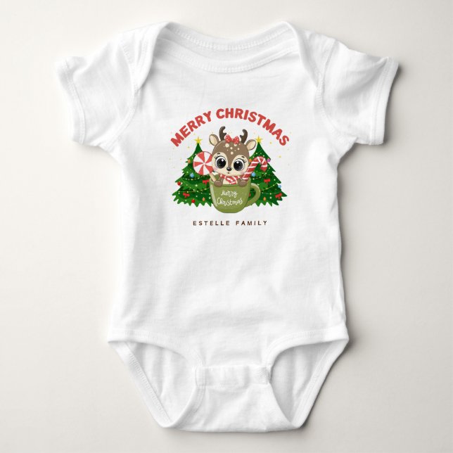 Merry Christmas  Baby Bodysuit (Front)