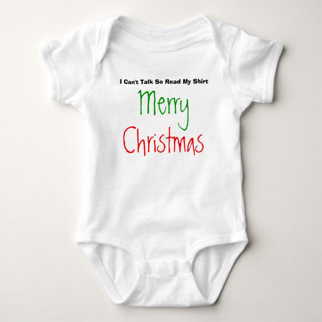 Merry Christmas Baby Bodysuit (Front)