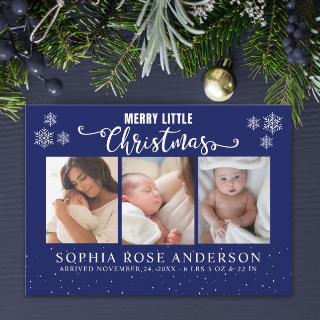 Merry Christmas, Baby First Collage Photos Holiday Card (Creator Uploaded)