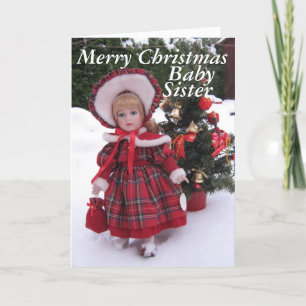 Merry christmas, Baby sister Holiday Card