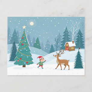 Merry Christmas background Holiday Postcard