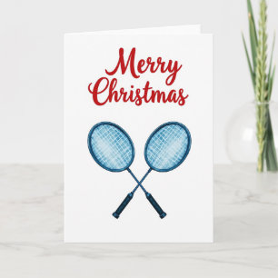 Merry Christmas Badminton Card