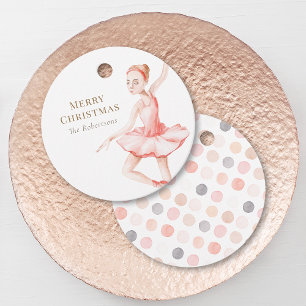 Merry Christmas Ballerina Gift Tag