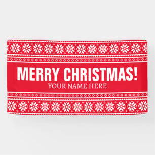 Merry Christmas banner for commercial business