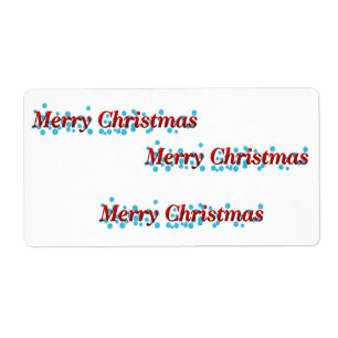 Merry Christmas banner with snowflakes and red tex