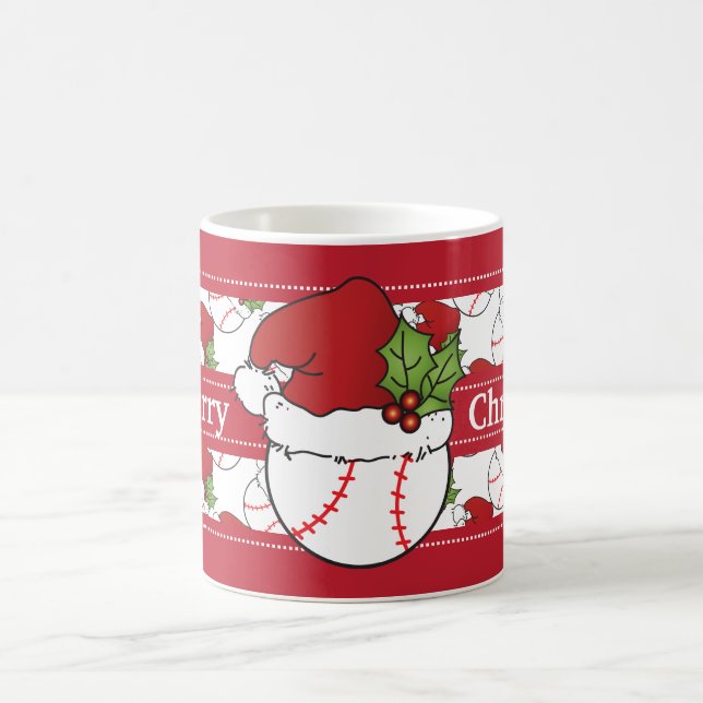 Merry Christmas Baseball Coffee Mug (Center)