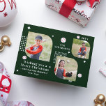 Merry Christmas Baseball Sport 3 Photo Family Name<br><div class="desc">Merry Christmas Baseball Sport 3 Photo Family Name Modern Christmas Cards features a photo collage of three of your favourite photos with your the text "Wishing you a Merry Christmas... and a grand slammin' New Year" in elegant white script. Personalise by editing the text in the text boxes provided. Perfect...</div>