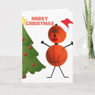 Merry Christmas Basketball Holiday Card