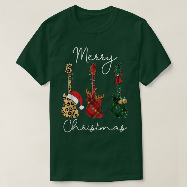 Merry Christmas Bass Guitar Png  T-Shirt (Design Front)