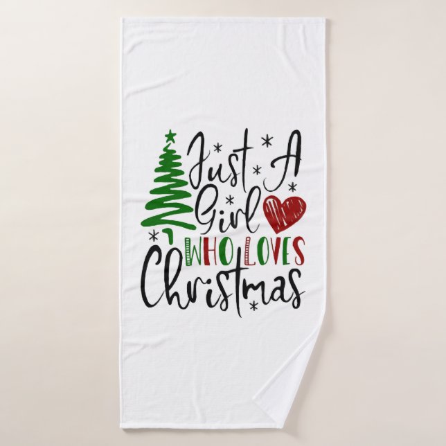Merry Christmas             Bath Towel (Bath Towel)