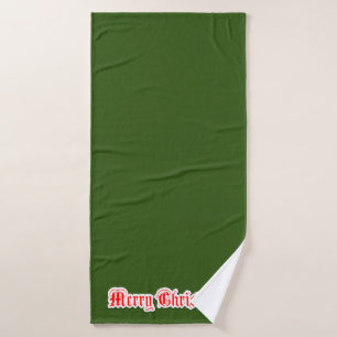 Merry Christmas Bath Towel Set