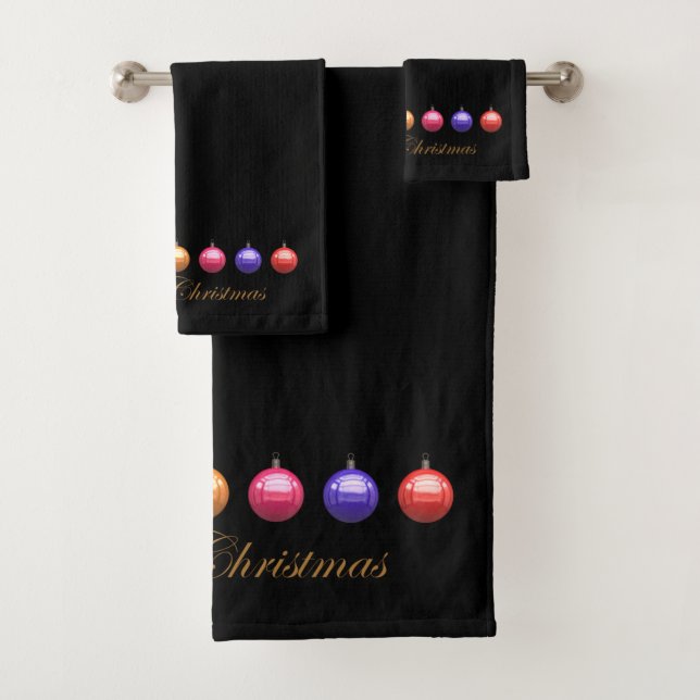 Merry Christmas Bath Towel Set (Insitu)