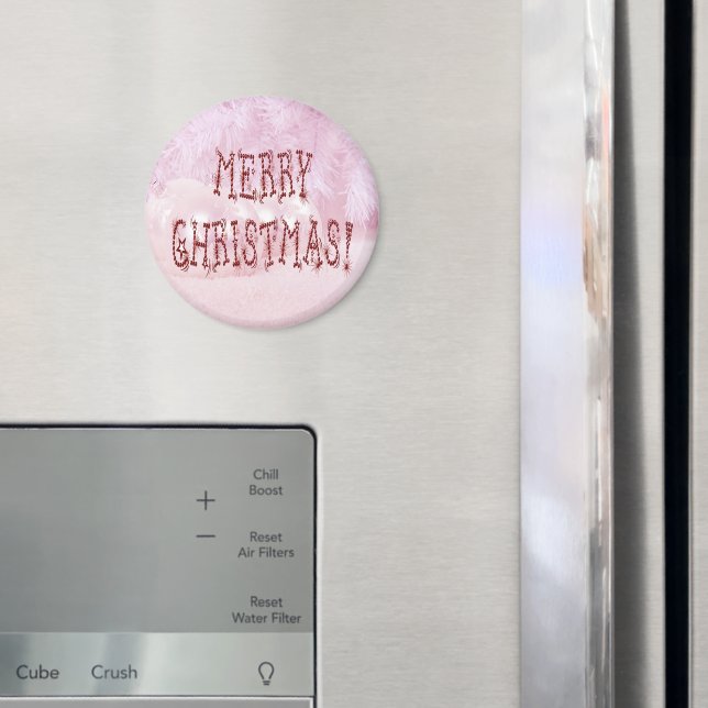 Merry Christmas Bauble and Stars Font Magnet (In Situ (Fridge))