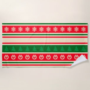 Merry Christmas Beach Towel