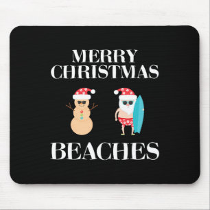 Merry Christmas Beaches Florida Family Vacation Mouse Pad