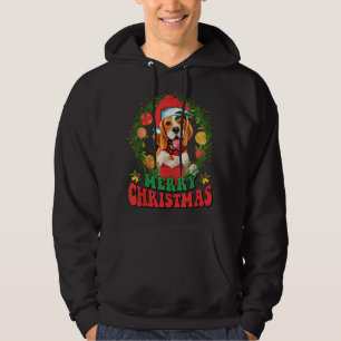 Merry Christmas Beagle Santa Hat Dog Lover Ugly Sw Hoodie